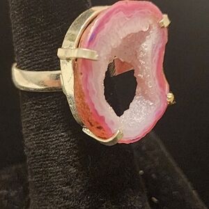 Solar Quartz Druzy Ring 🤎